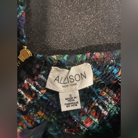 Allison New York 💌 Casey sweetheart crop top brick print green size small - Picture 5 of 8